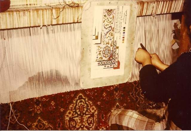Embonas, Rhodes, pile carpet weaving, 1983