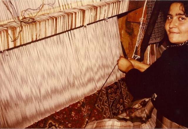 Embonas, Rhodes, pile carpet weaving, 1983