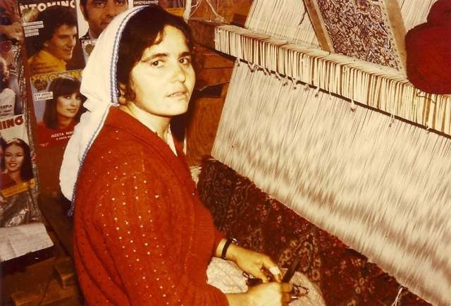 Embonas, Rhodes, pile carpet weaving, 1983